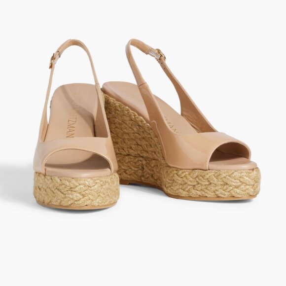 Stuart Weitzman Island Espadrille Wedges High Heel Sandal Shoes Open Toe 8.5 - Picture 11 of 12